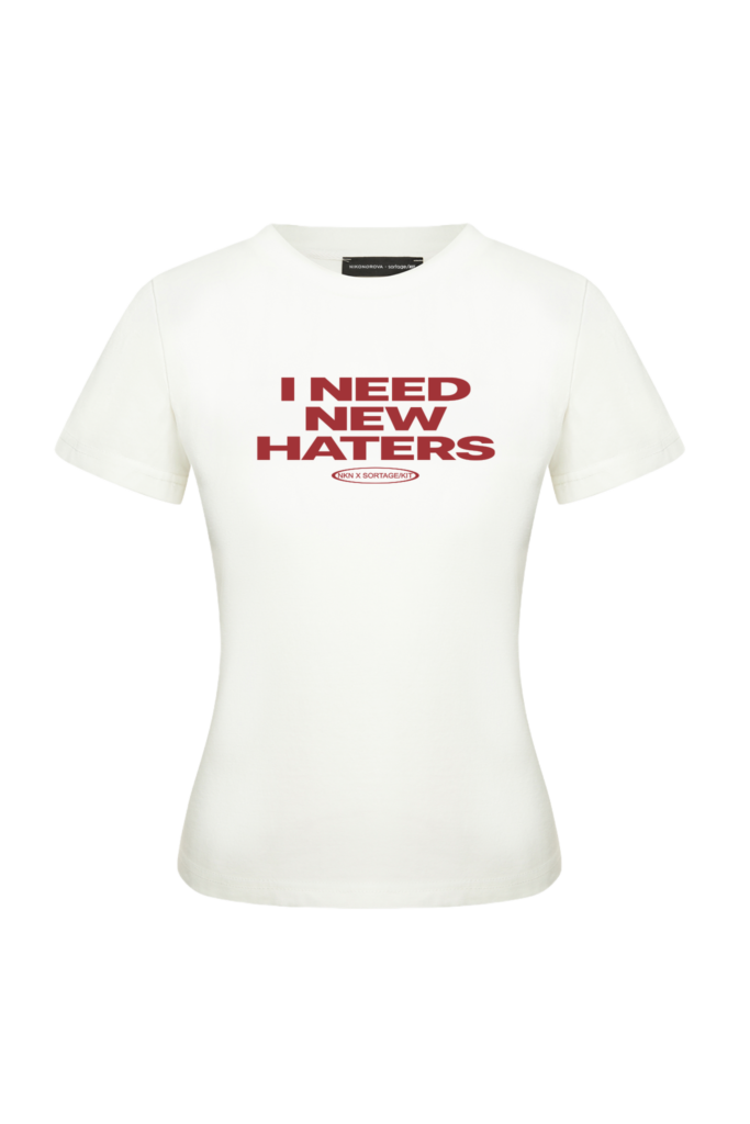 Футболка Nikonorova x Sortage kit HATERS white, белый
