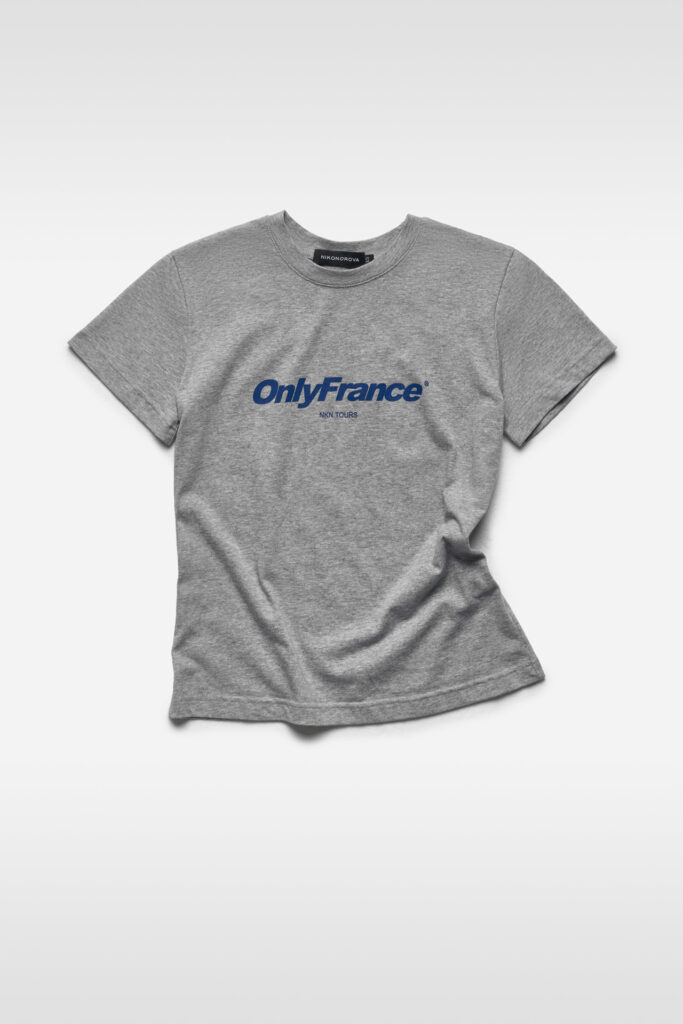 Футболка ONLYFRANCE slim melange, серый