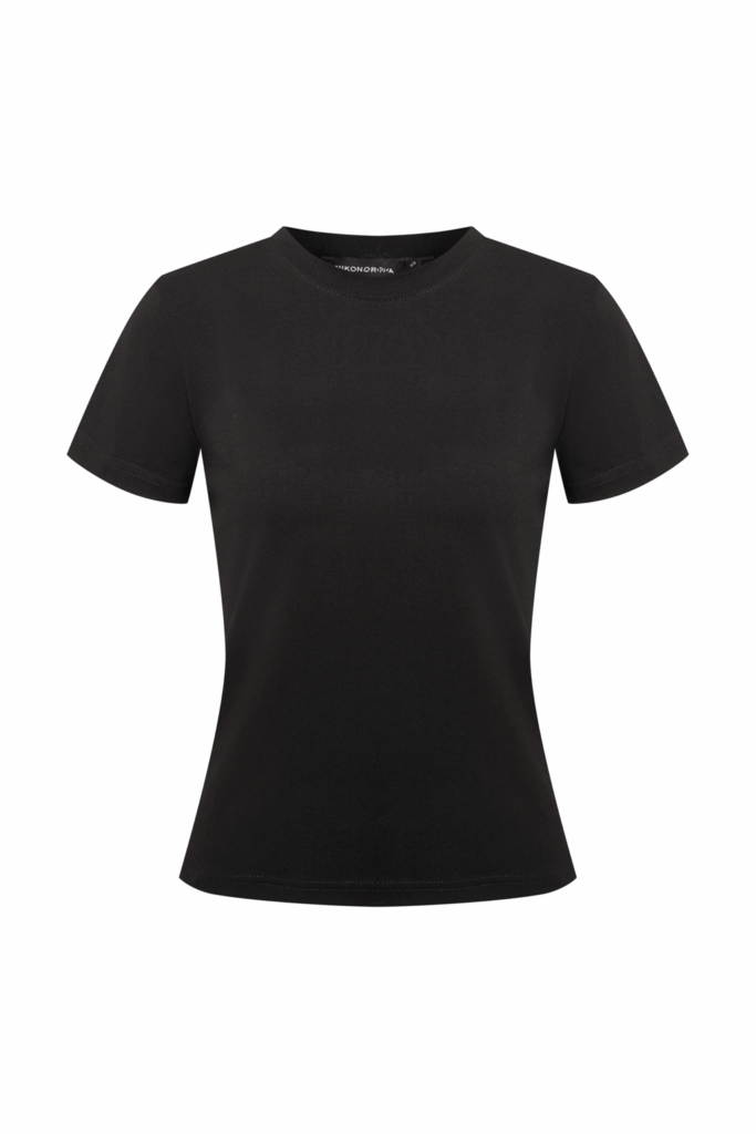 Футболка slim, black, черный