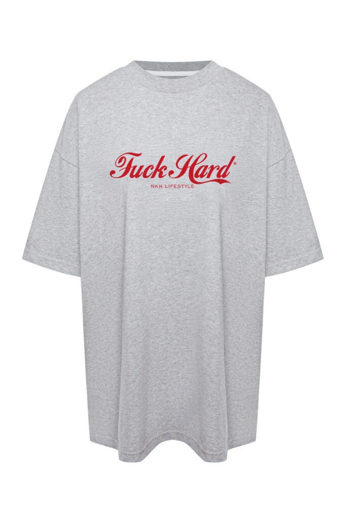 Футболка FUCK HARD grey, серый