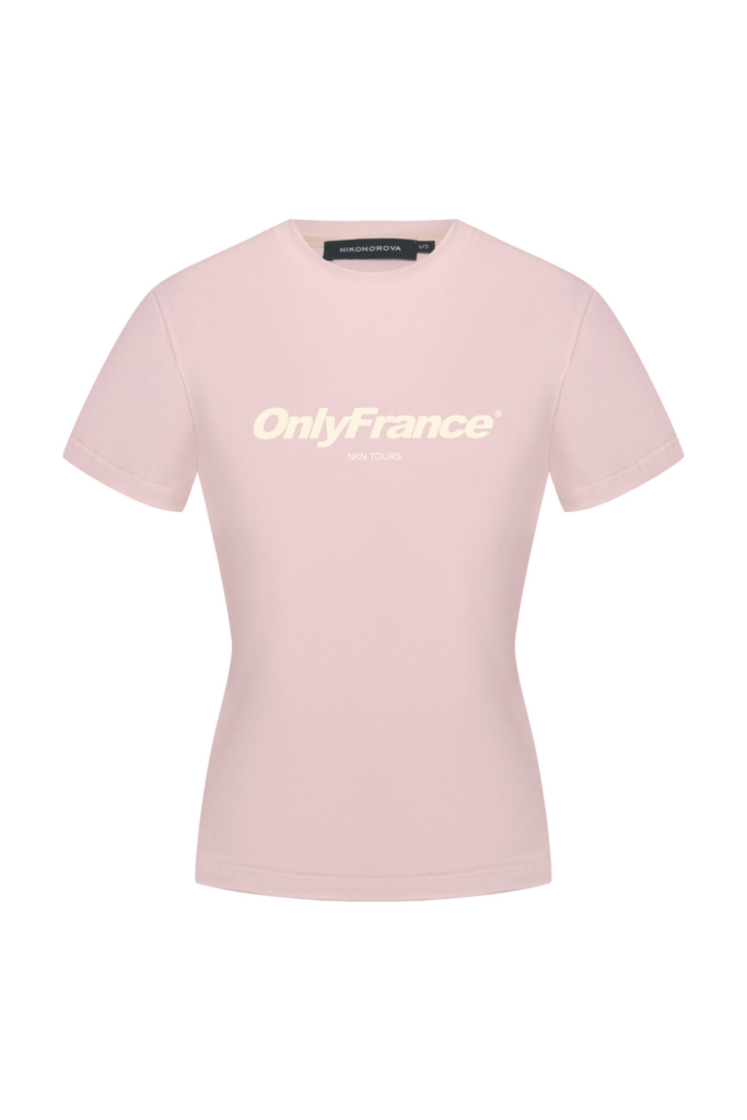 Футболка ONLYFRANCE slim pink, розовый